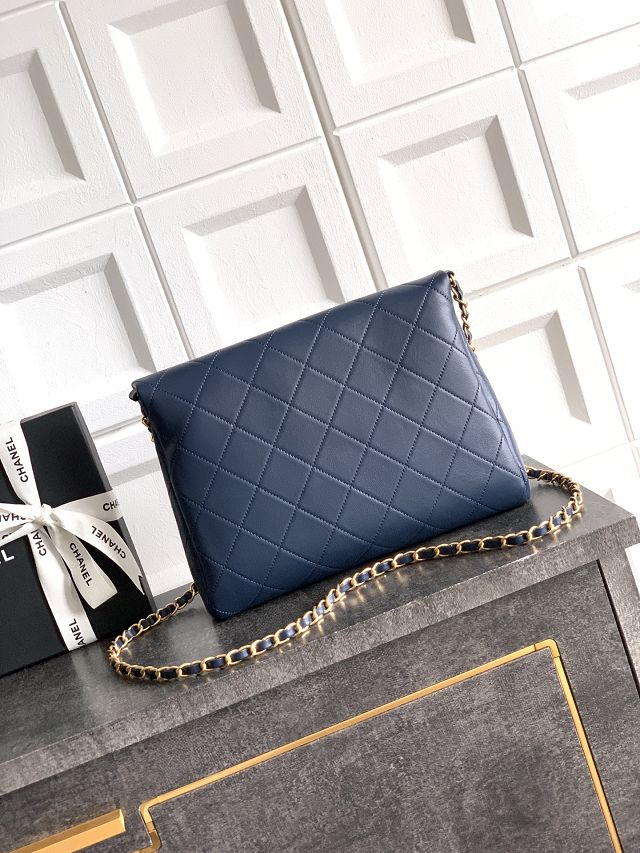 CC original calfskin medium handbag AS5896 blue