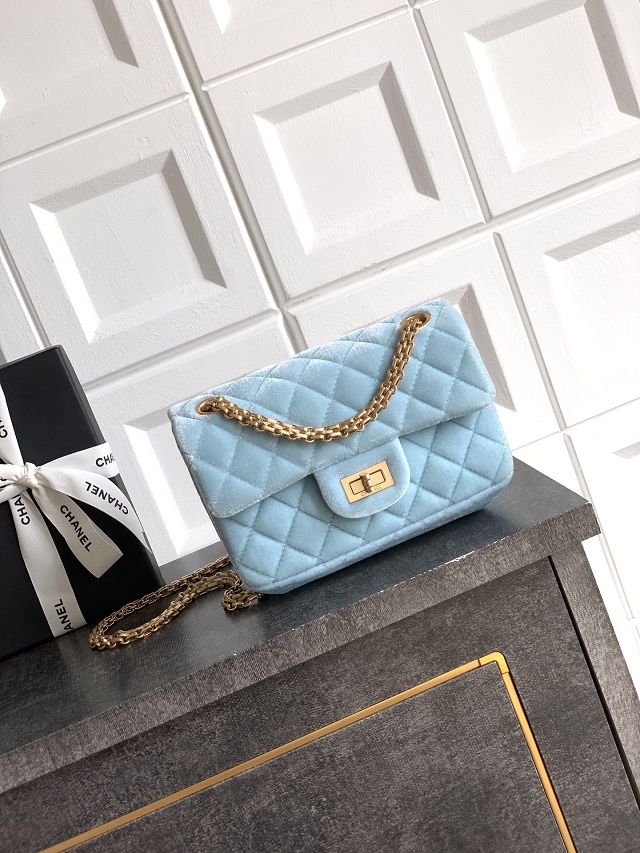 CC original velvet small 2.55 flap bag AS0874 