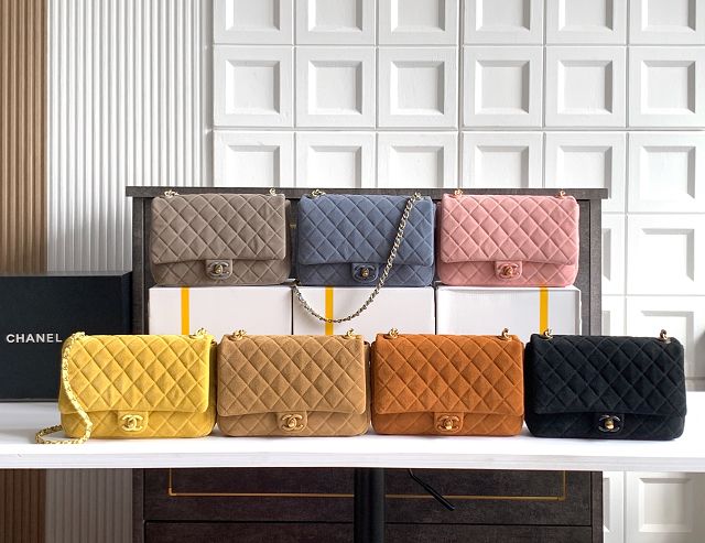 CC original suede calfskin medium flap bag AS5987