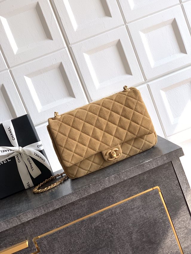 CC original suede calfskin medium flap bag AS5987