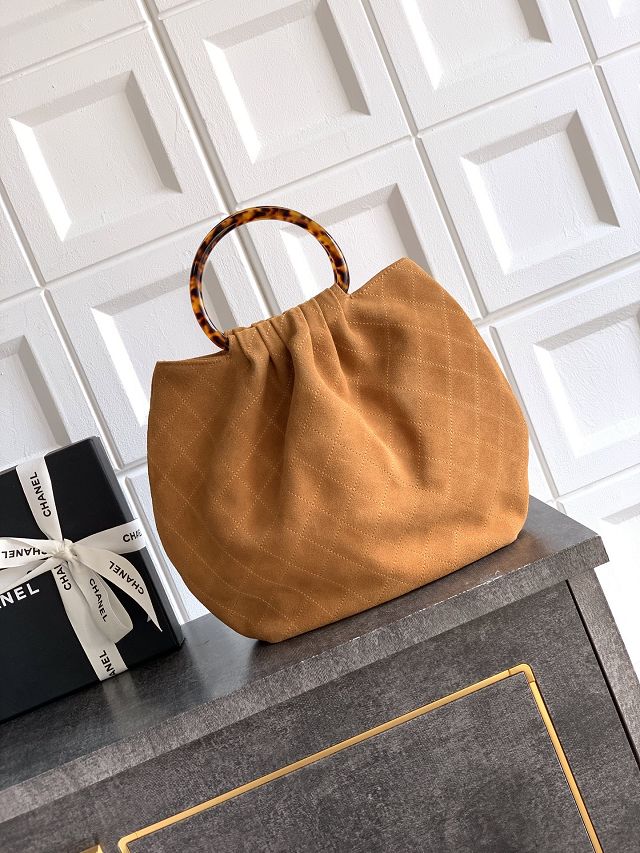 CC original suede calfskin medium hobo bag AS6010 brown
