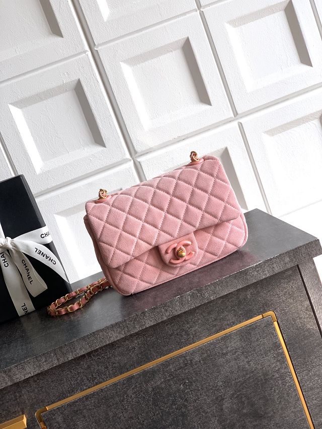 CC original suede calfskin mini flap bag AS5989