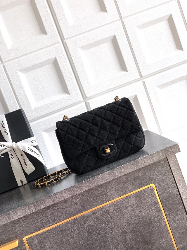 CC original suede calfskin mini flap bag AS5989