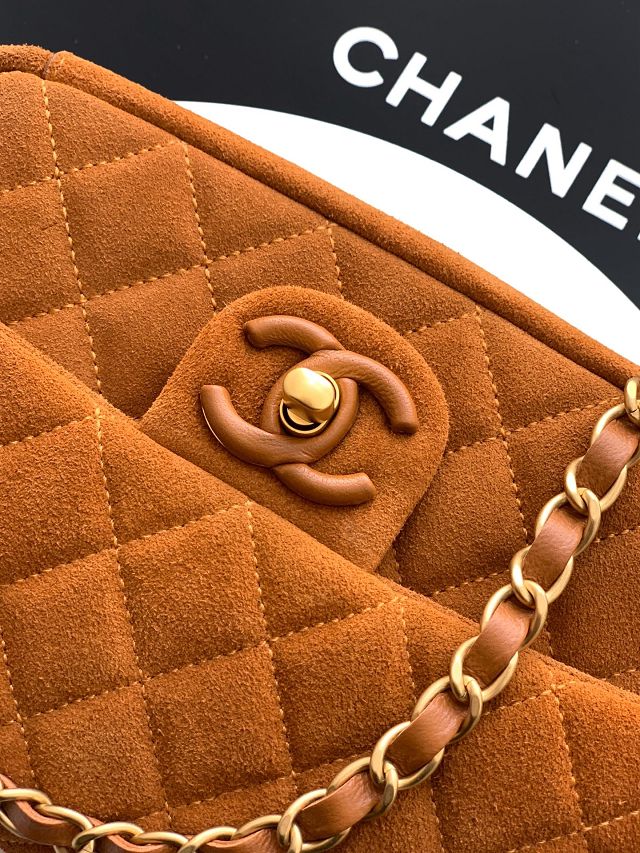 CC original suede calfskin mini flap bag AS5989