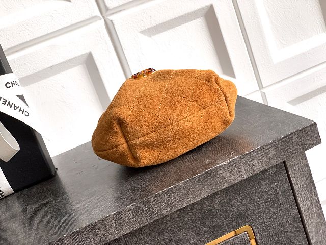 CC original suede calfskin mini pouch AP4981 brown