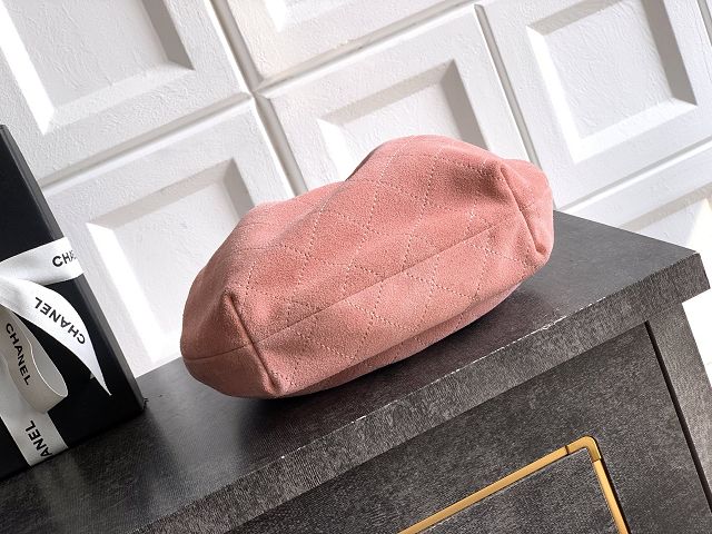 CC original suede calfskin small hobo bag AS6022 pink
