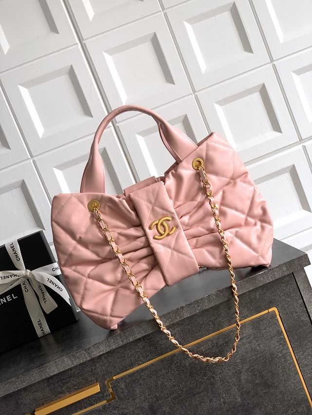 CC original lambskin large handbag AS5851 pink