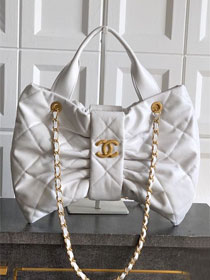 CC original lambskin large handbag AS5851 white