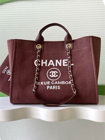 CC original mixed fibers large shopping bag A66941 bordeaux