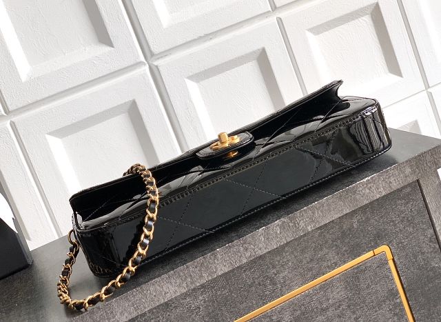 CC original patent calfskin clutch AS5807 black