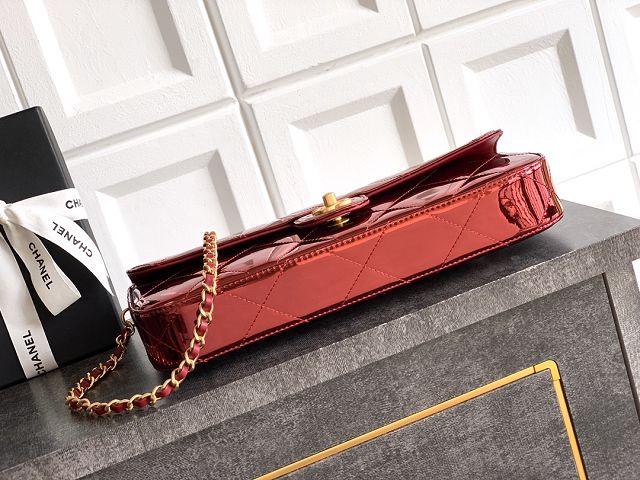 CC original patent calfskin clutch AS5807 red