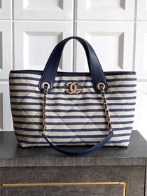 CC original raffia medium shopping bag AS6006 blue