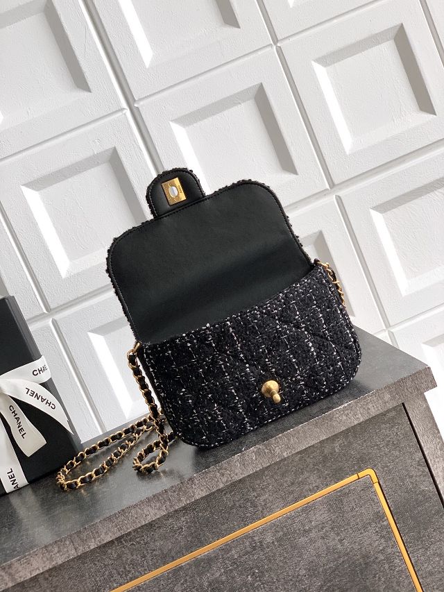 CC original tweed small clutch AS5805 black