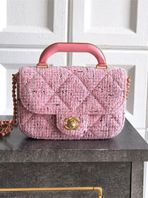 CC original tweed small clutch AS5805 pink