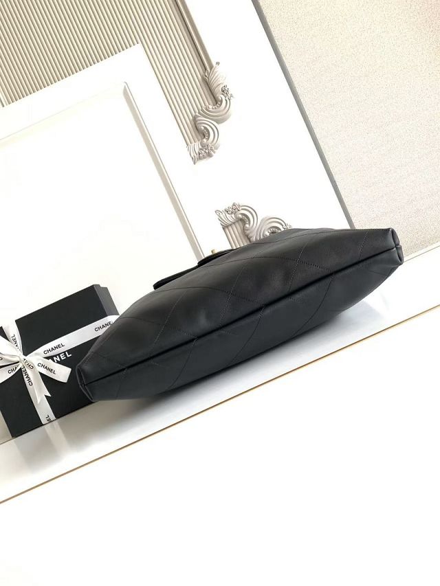 CC original calfskin maxi hobo bag AS5839 black