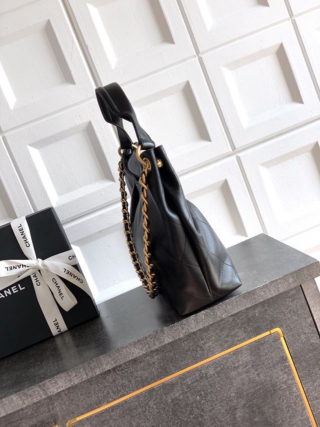 CC original calfskin medium hobo bag AS5970 black