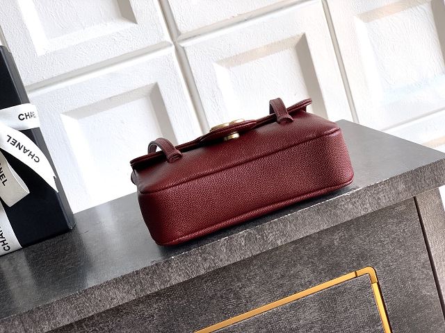 CC original grained calfskin clutch AP5068 bordeaux
