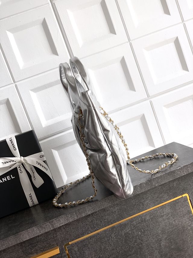 CC original lambskin large handbag AS5851 silver