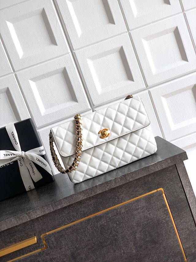 CC original lambskin wallet on chain AP3935 black