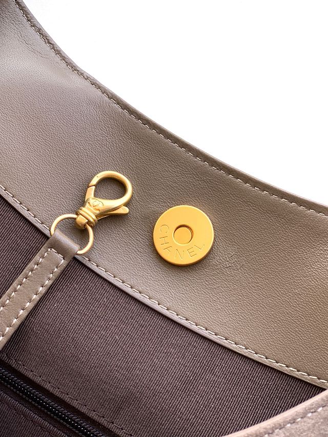 CC original suede calfskin maxi hobo bag AS6016 grey