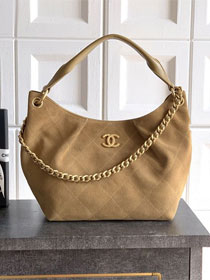 CC original suede calfskin medium hobo bag AS5970 brown