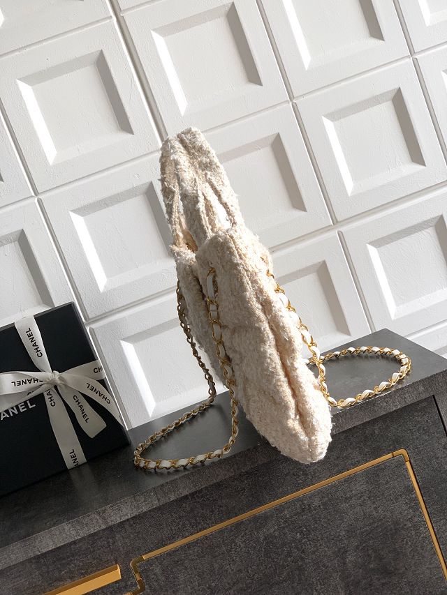 CC original tweed large handbag AS5851 beige