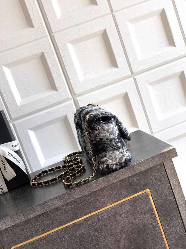 CC original tweed mini flap bag A69900 black