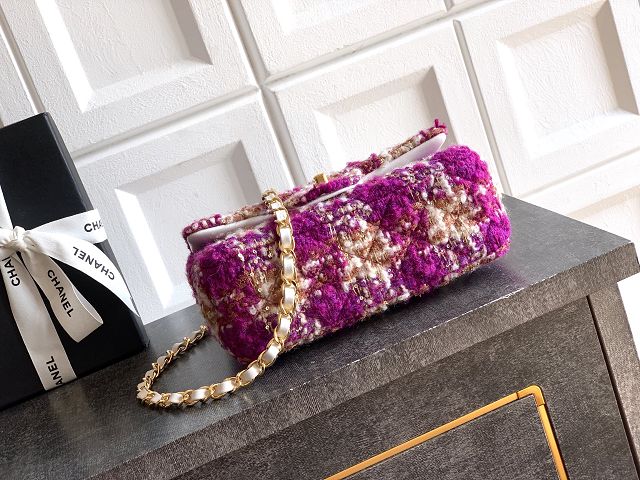 CC original tweed mini flap bag A69900 purple