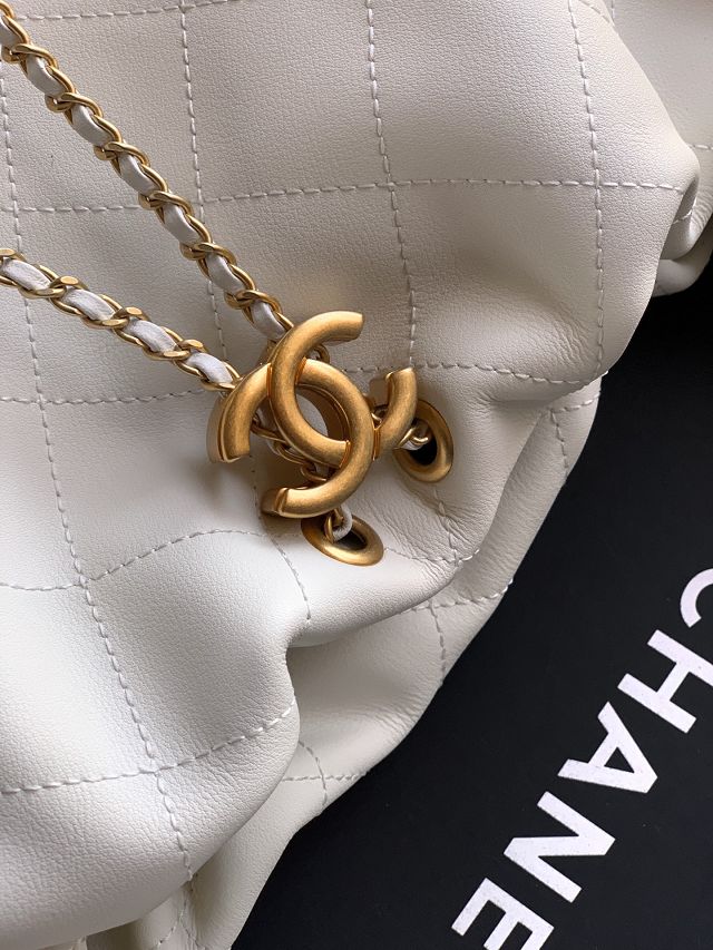 CC original calfskin large hobo bag AS5967 white