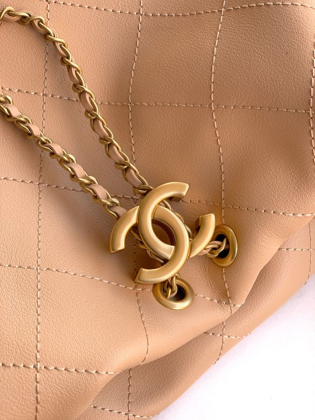 CC original calfskin medium hobo bag AS5976 apricot