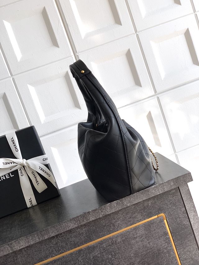 CC original calfskin medium hobo bag AS5976 black