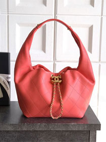 CC original calfskin medium hobo bag AS5976 coral