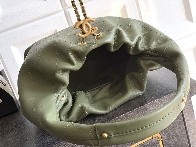 CC original calfskin medium hobo bag AS5976 green