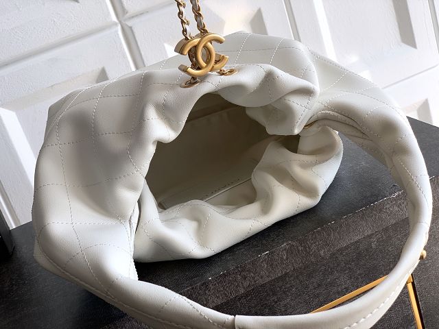 CC original calfskin medium hobo bag AS5976 white