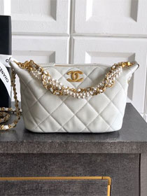 CC original lambskin hobo bag AS5898 white