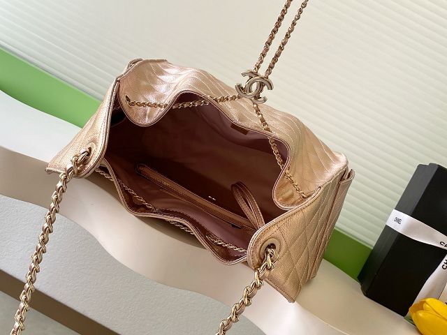 CC original grained calfskin 25 medium handbag AS5311 rose gold