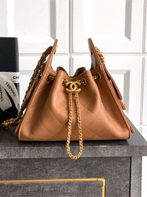 CC original grained calfskin 25 mini handbag AS5631 caramel