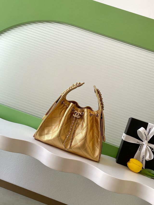 CC original grained calfskin 25 small handbag AS5293 gold