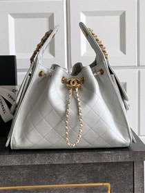 CC original grained calfskin 25 small handbag AS5293 light grey