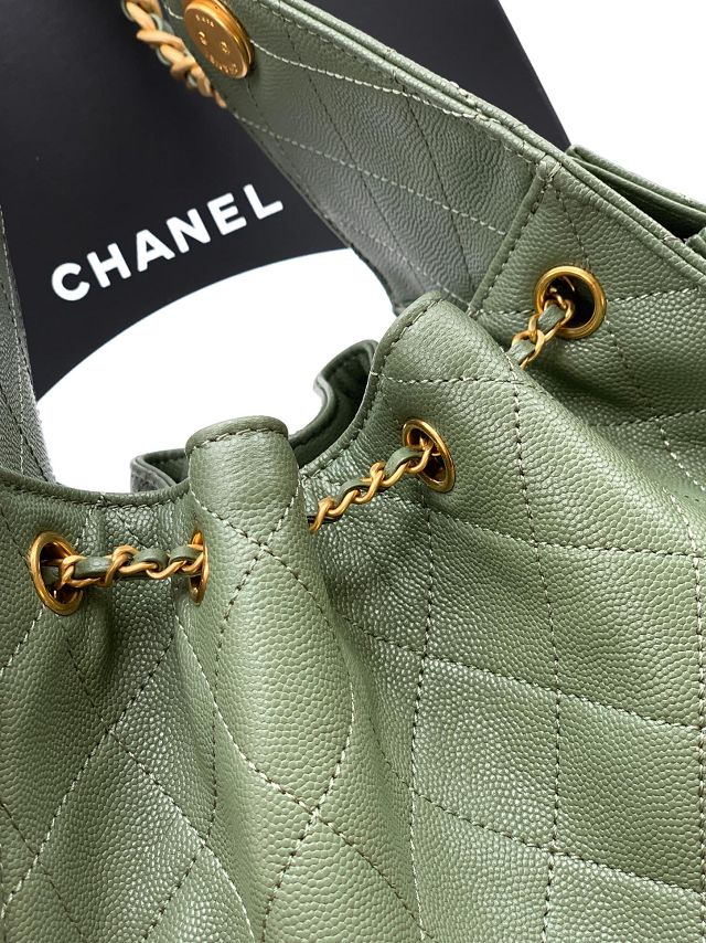 CC original grained calfskin 25 small handbag AS5293 matcha