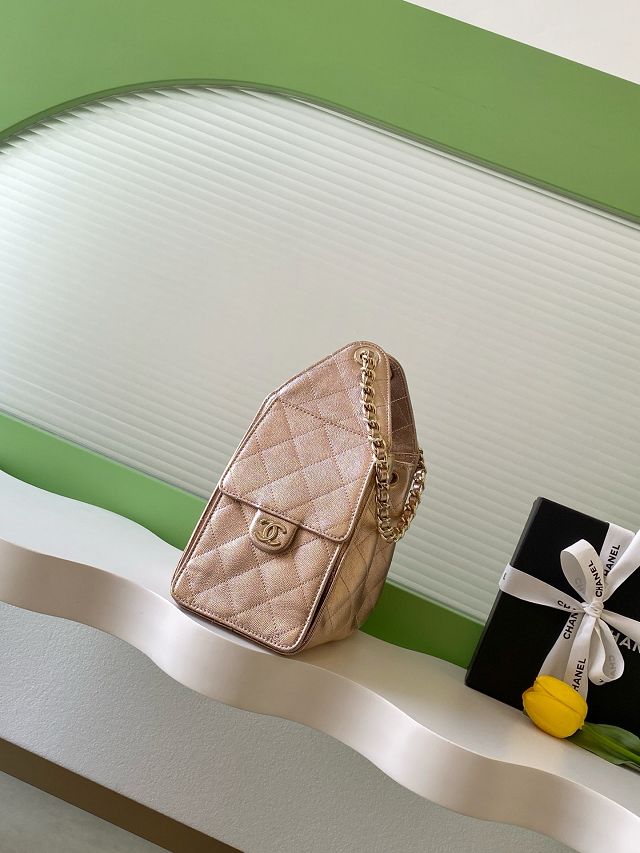 CC original grained calfskin 25 small handbag AS5293 rose gold