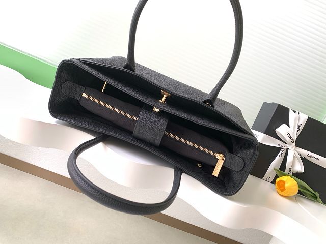 CC original grained calfskin medium tote bag AS2157 black