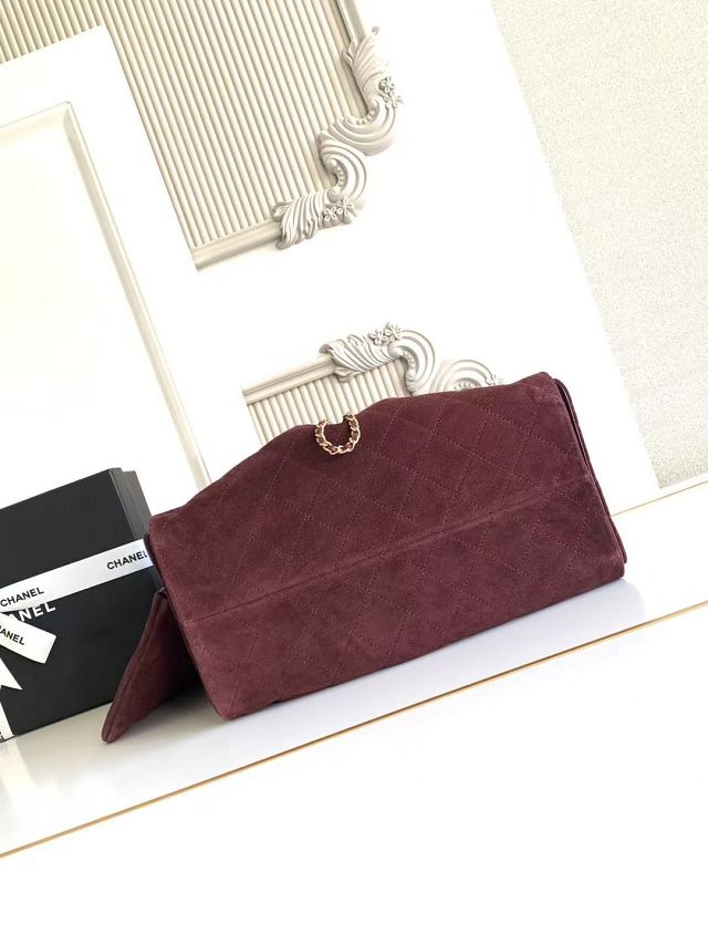 CC original suede calfskin 25 medium handbag AS5311 bordeaux