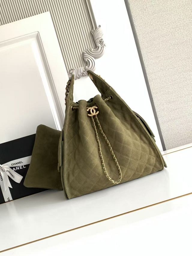 CC original suede calfskin 25 medium handbag AS5311 green