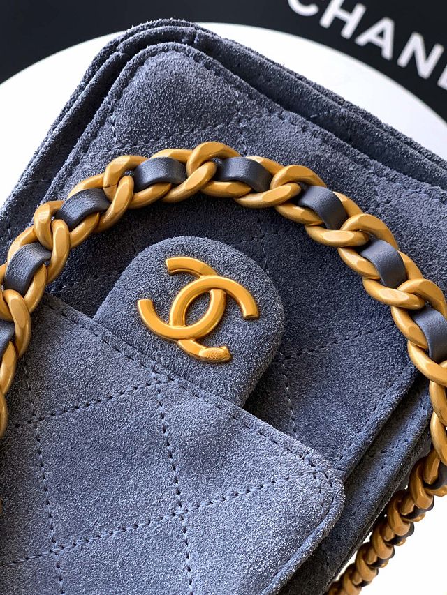 CC original suede calfskin 25 mini handbag AS5631 blue