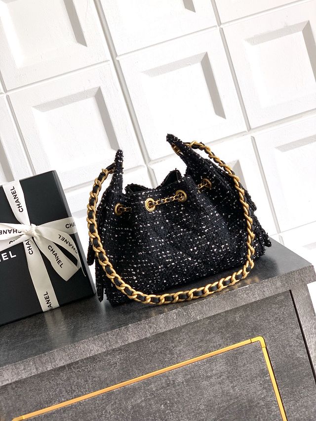 CC original tweed 25 mini handbag AS5631 black