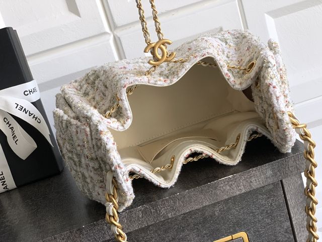 CC original tweed 25 mini handbag AS5631 white