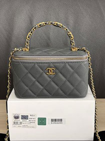 CC original grained calfskin vanity with chain AP5183 