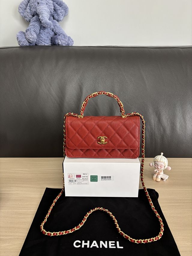 CC original grained calfskin wallet on chain AP4936 