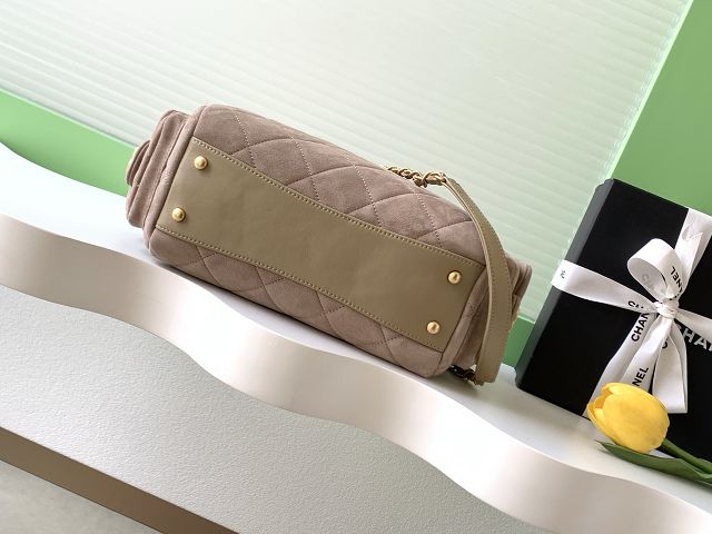 CC original suede calfskin small bowling bag AS5792 light khaki